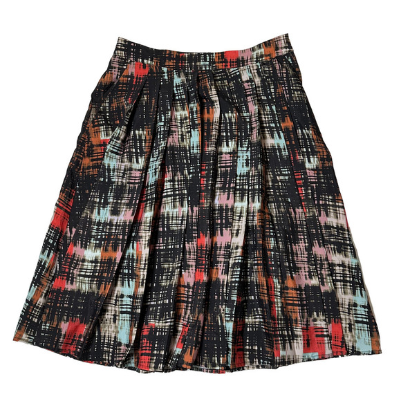 Fynn and Rose Anthropologie Multi-Colored Skirt with Side Zip and Pockets size 6 - Picture 1 of 8